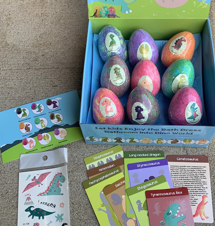 dinosaur bath bombs