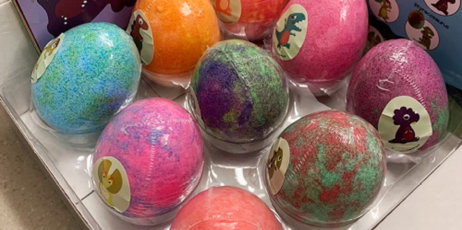 Kids Dinosaur Egg Bath Bombs 9-Pack Only $9.91 on Amazon | Fun Stocking Stuffer!