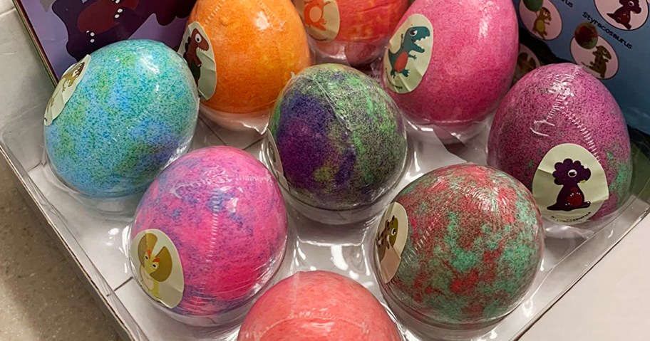 box of dinosaur bath bombs