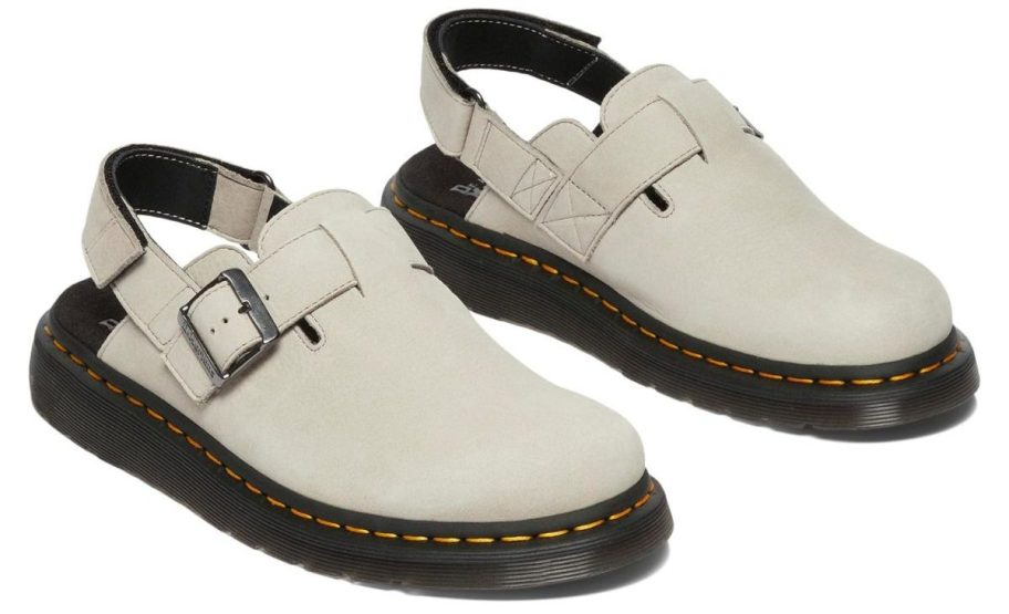 cream colored Dr. Martens Jorge II Leather Slingback Mules