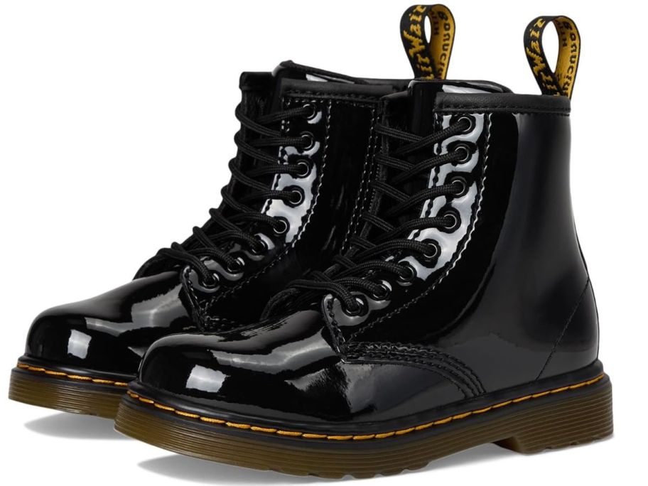 black Dr. Martens Kid's Collection 1460 Infant Lace Up Fashion Boots