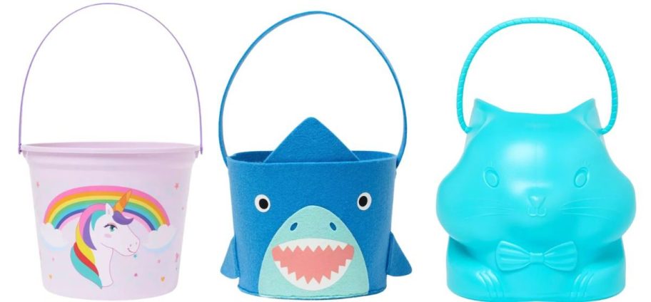 three easter baskets