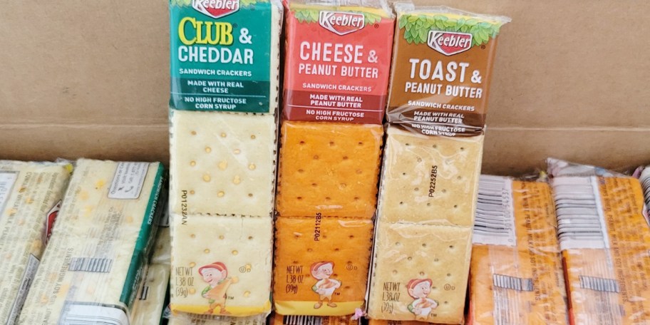 three packs of keebler crackers 