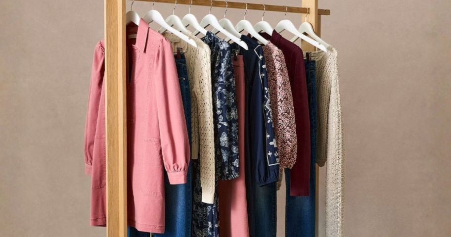 loft clothing on rack