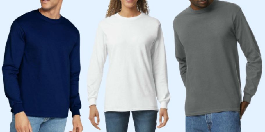 Gildan Long Sleeve T-Shirts 3-Pack Just $13 Shipped on Amazon