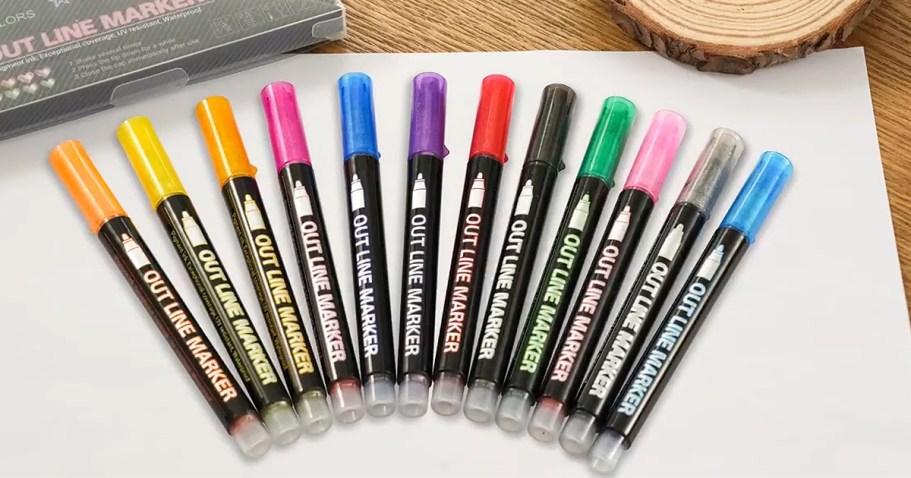 Metallic Outline Markers 12-Pack Just $3.99 Shipped on Amazon