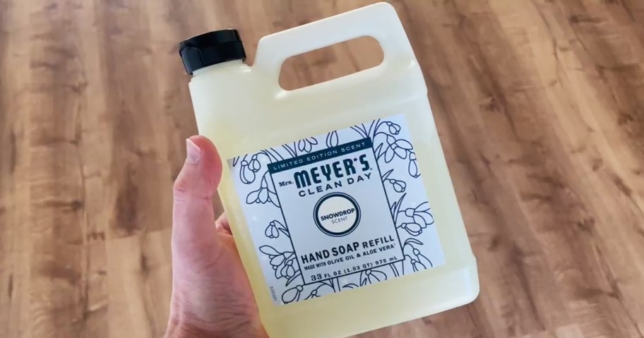 mrs meyers snowdrop hand soap refill