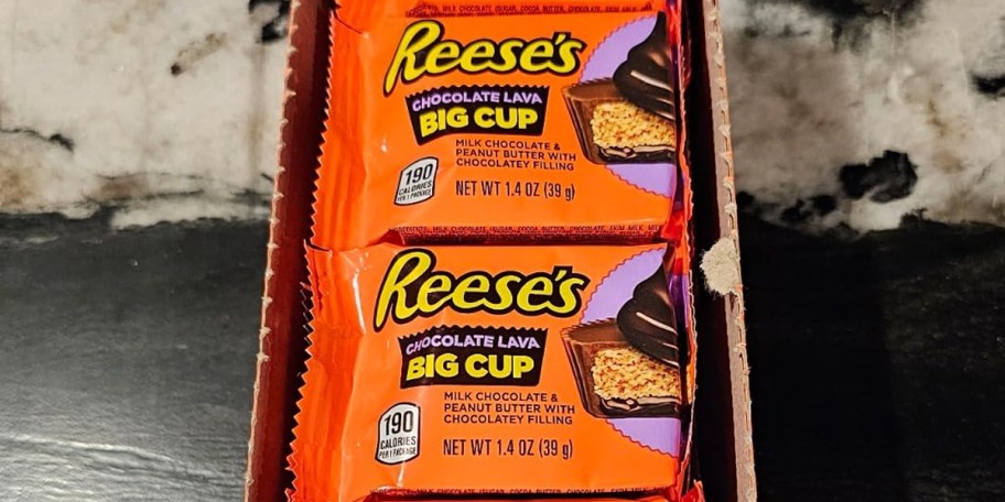 reeses lava cup candy in box 
