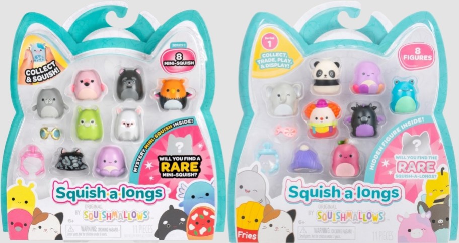 2 8-pack sets of squishmallows squish a longs