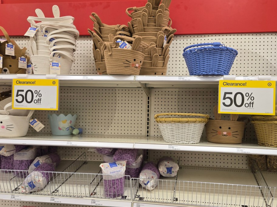 Brightly colored "Mondo Llama" egg factory kit on sale at a store. Sign shows a 50% clearance discount.