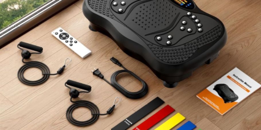 Vibration Plate Exercise Machine w/ Accessories Just $51.59 Shipped on Amazon (Reg. $110)