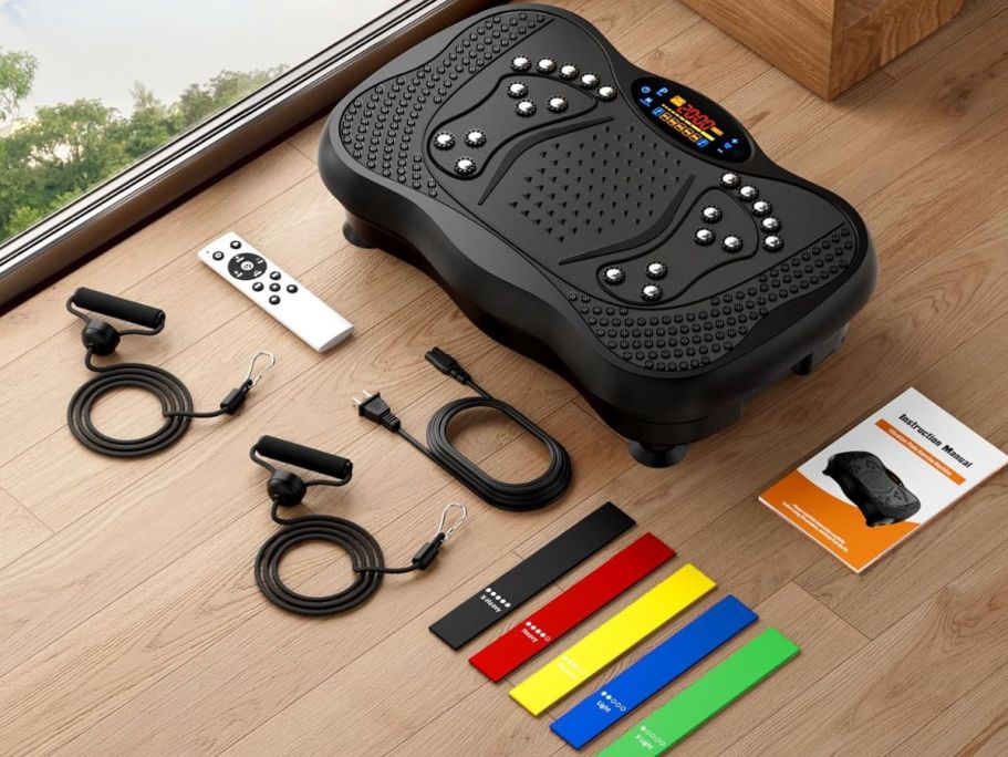 Vibration Plate Exercise Machine w/ Accessories Just $51.59 Shipped on Amazon (Reg. $110)