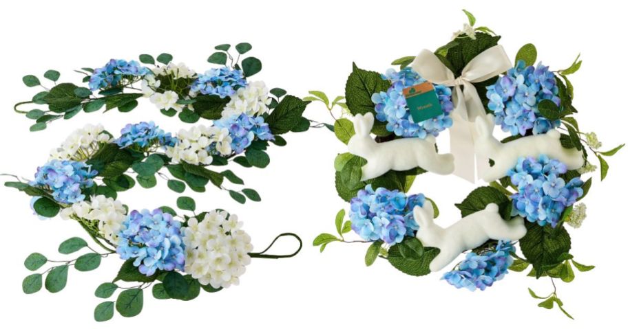 garland and a wreath