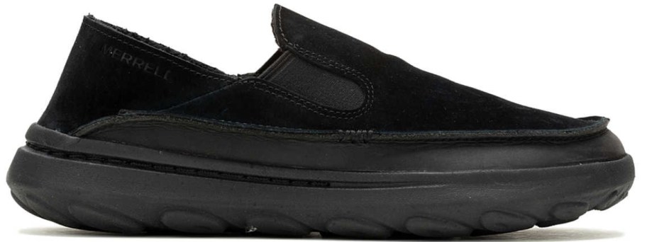 a solid black slip in men's shoe