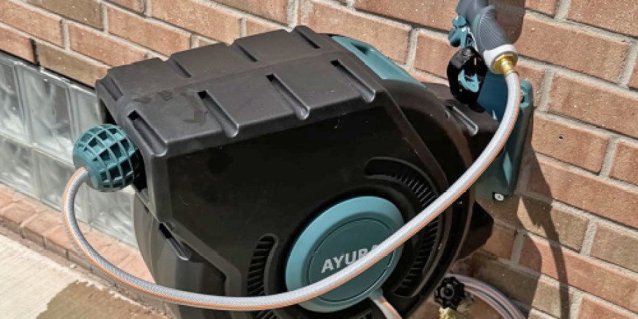 Over $105 Off Retractable 100′ Garden Hose & Reel on Amazon + Free Shipping
