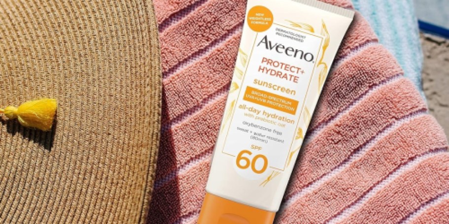 Aveeno SPF 60 Sunscreen Bottle Only $3.83 Shipped on Amazon
