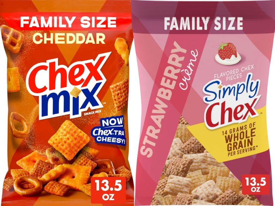 2 large bags of Chex Mix