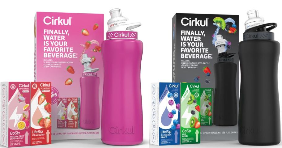 Cirkul Stainless steel water bottle starter kits
