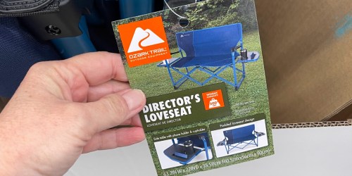 This Walmart Double Camp Chair Holds 500 lbs AND Has Tables (Fun for Camping!)