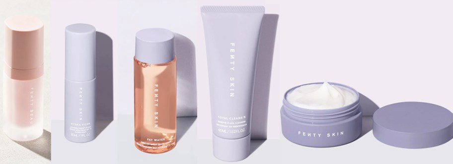 5 mini fenty skin products in a row