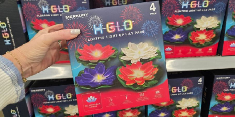 Floating Lily Pad Pool Lights 4-Pack Just $9.96 on Walmart.com