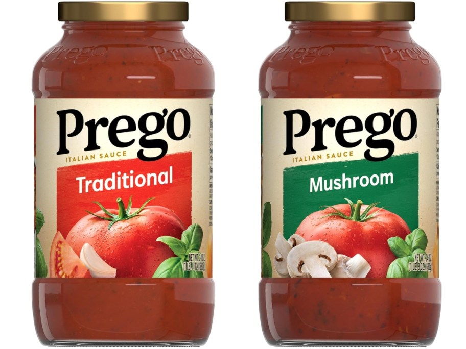 2 jars of Prego pasta sauce