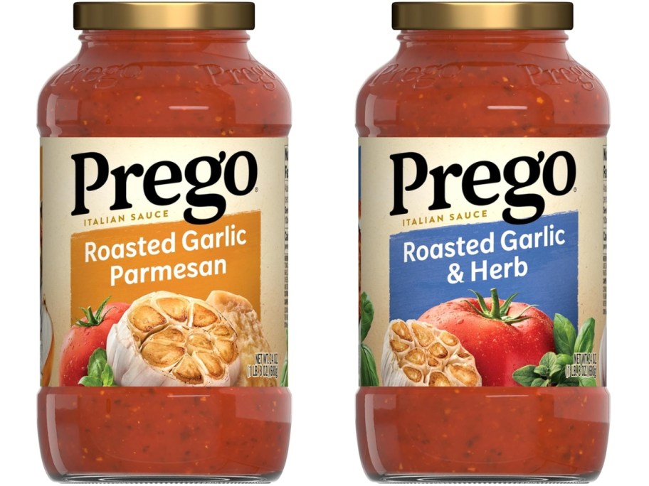 2 jars of Prego pasta sauce