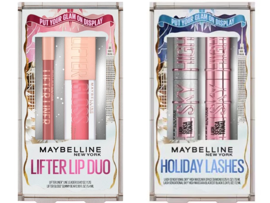 Maybelline lip and mascara holiday gift sets