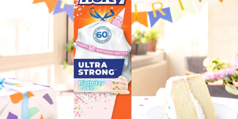 *HOT* Hefty Birthday Cake Scented Trash Bags 20-Count Only 60¢ Shipped (Will Sell Out!)