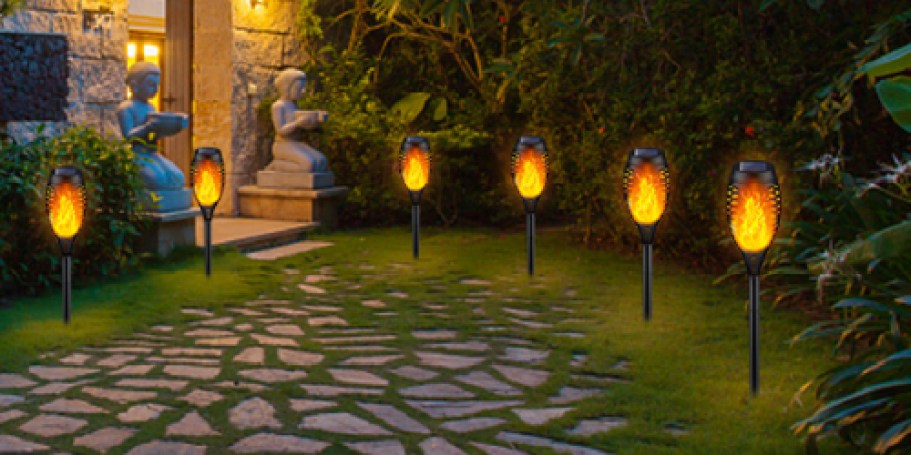 Solar Torch Lights 6-Pack Just $14.97 on Amazon