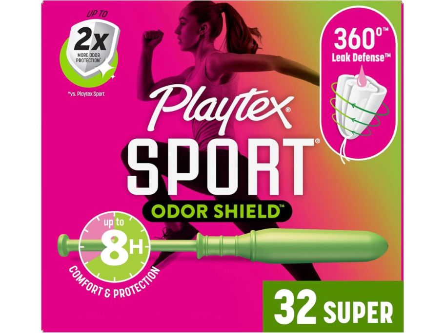 Playtex Sport Odor Shield Tampons Super Absorbency 32-Count