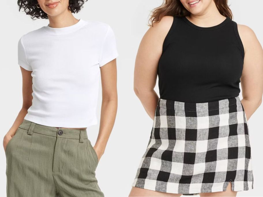 Stock images of two Target tees and tanks