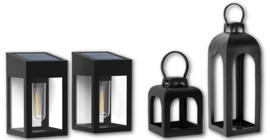 Stock images of Threshold solar lamps and candle holders