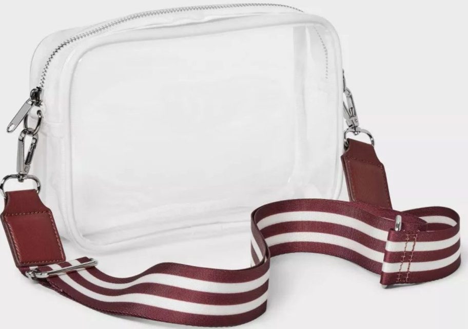 Stock image of a wild fable clear crossbody bag from target