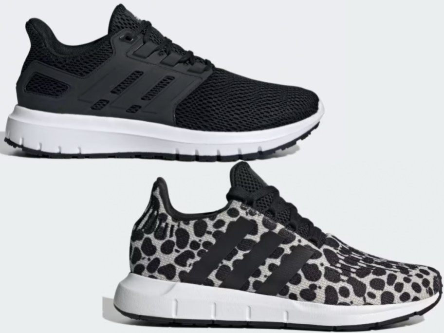 black and leopard print adidas shoes