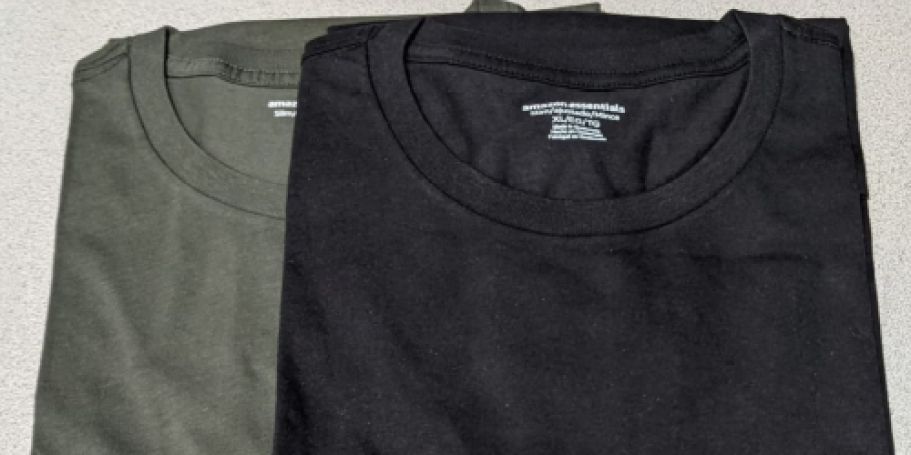 Amazon Essentials Men’s Short-Sleeve T-Shirt 2-Packs from $5
