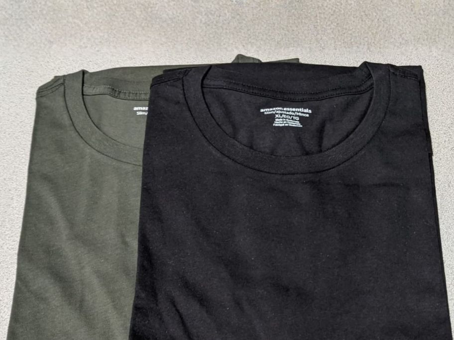 two amazon essentials t-shirts