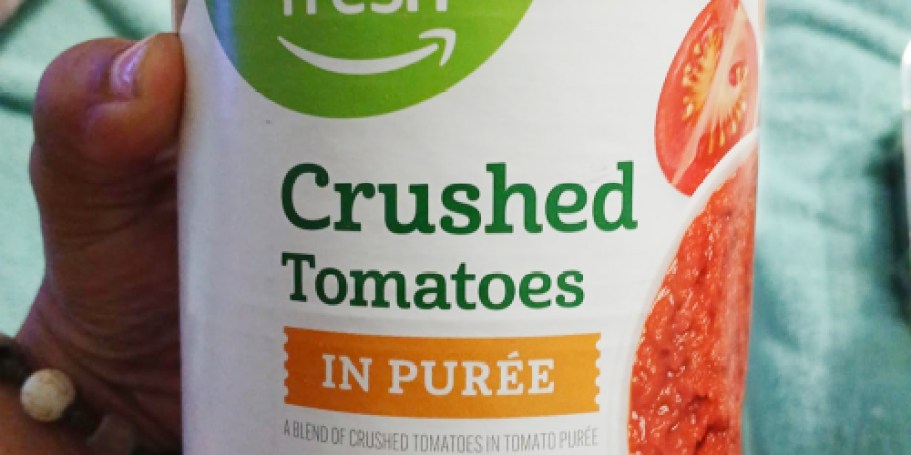 Amazon Fresh Crushed Tomatoes 28oz Only 71¢ Shipped on Amazon