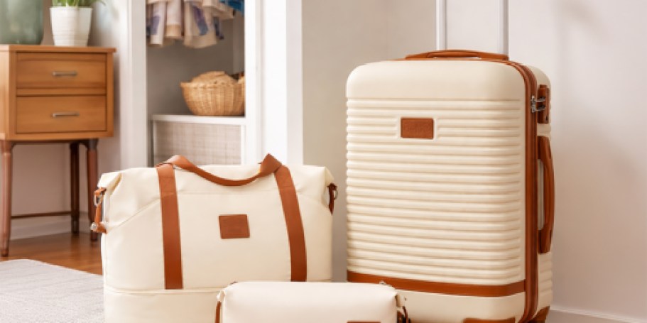 Travel 3-Piece Set Only $59.99 Shipped on Amazon | Includes Suitcase, Duffel, & Toiletry Bag