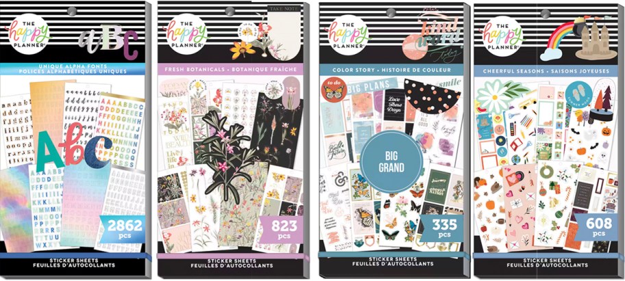 4 packs of happy planner stickers 