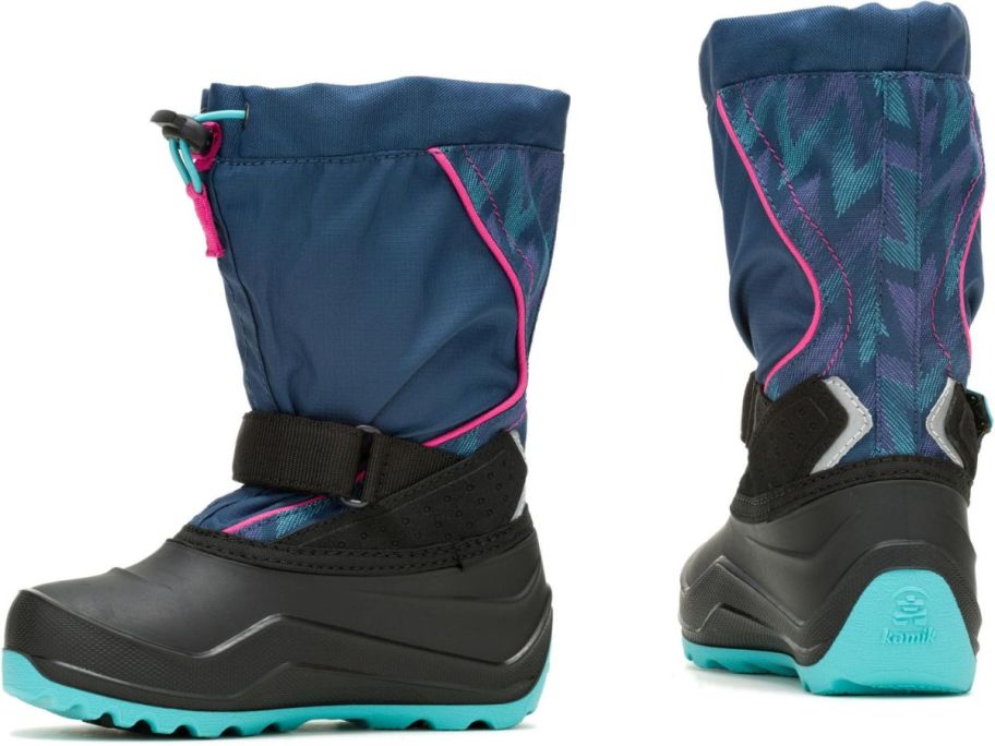 Stock images of Kamik Kid's Snowfall P2 Winter Boots in Light Navy