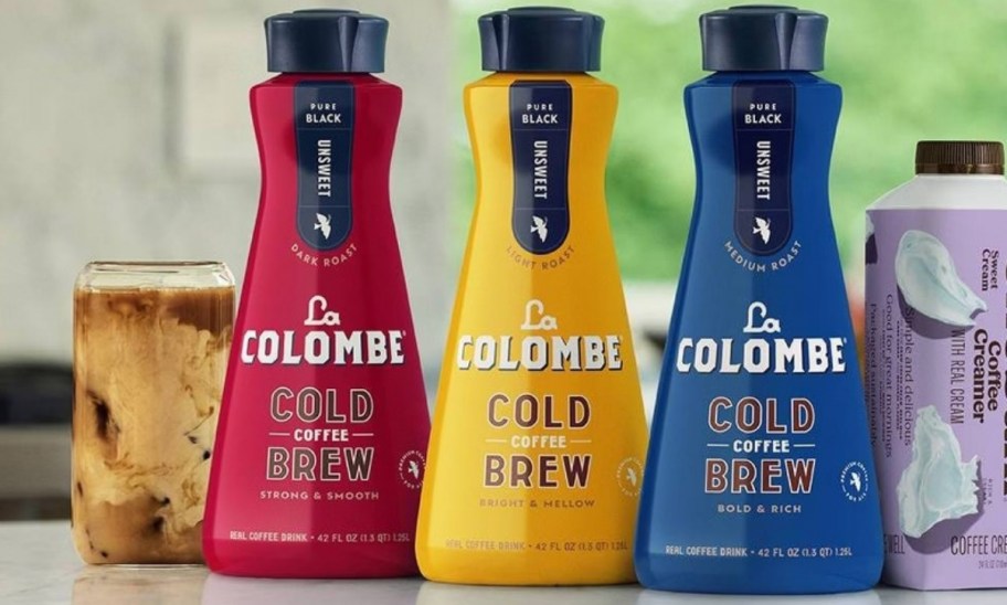 la Colombe dark, light and medium roast cold brew 42oz bottles