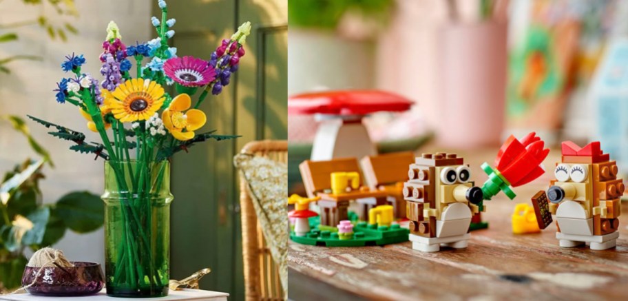 lego wildflower and hedgehog sets