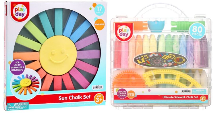 Sun Chalk Set and Ultimate Sidewalk Chalk 80-Piece Set