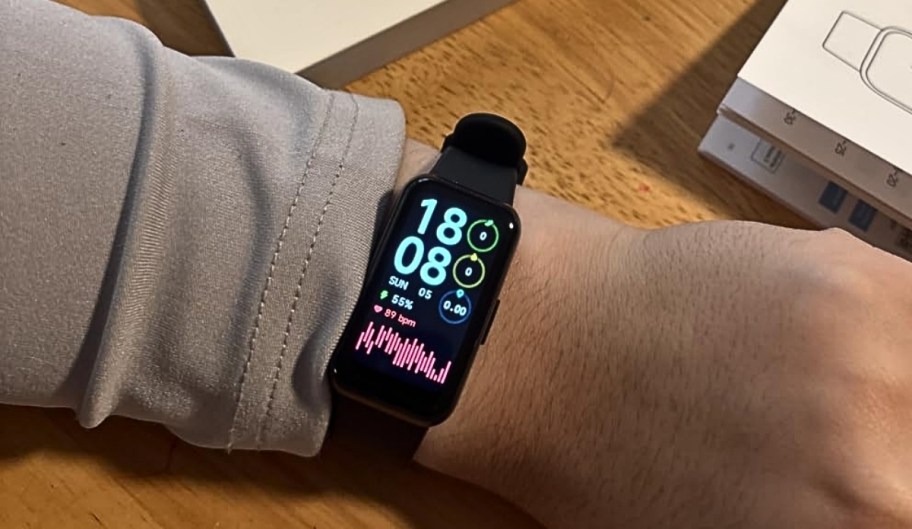 a smart watch on a wrist