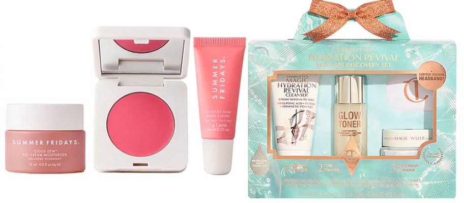 summer friday and charlotte tilbury beauty products 