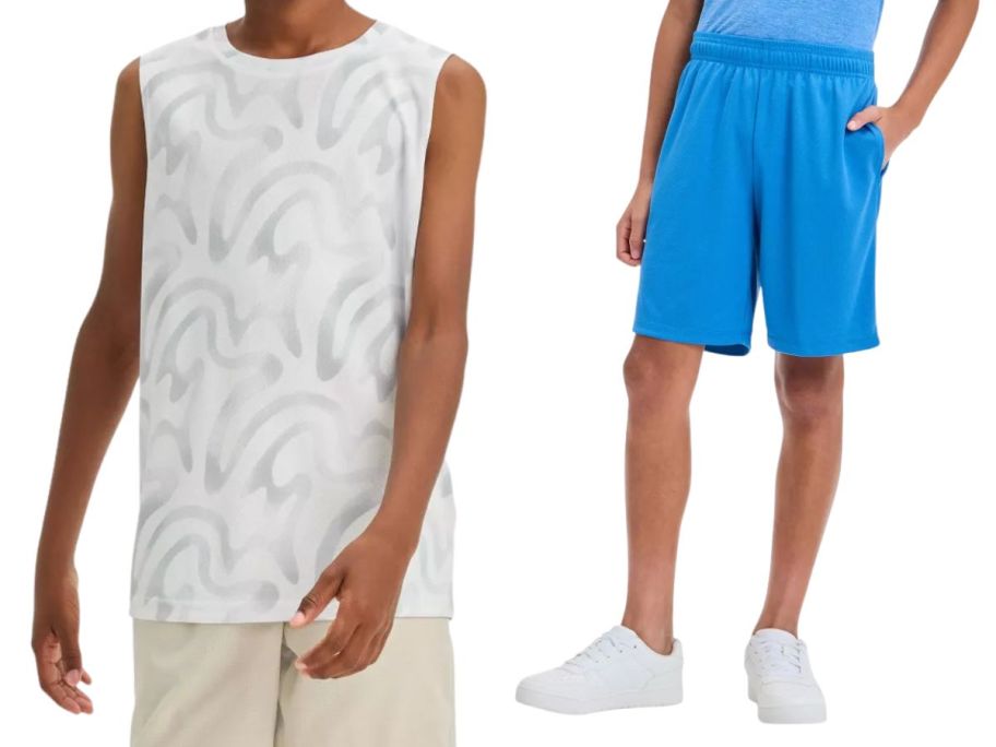 two boys wearing activewear