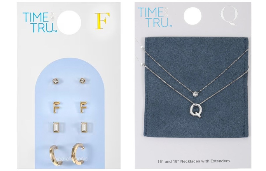 time and tru earrings and necklace sets