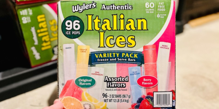 Wyler’s Italian Ice Freezer Bars 96-Count Variety Pack Only $4.91 Shipped on Amazon (Reg. $12)