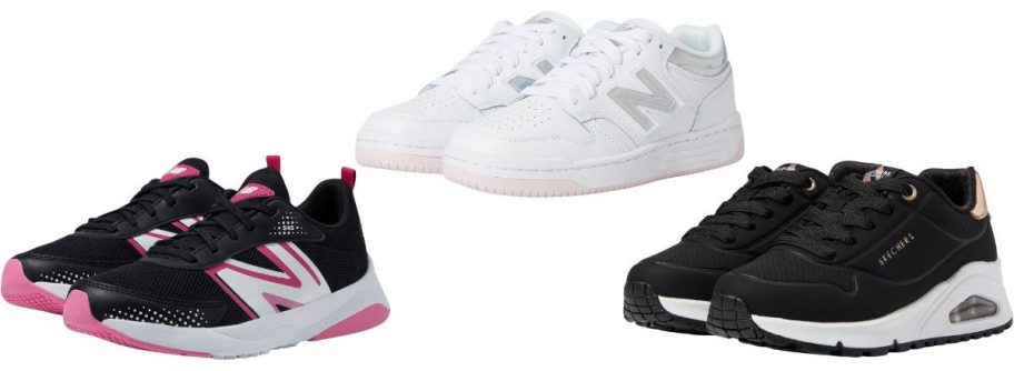 new balance and skechers kids shoes